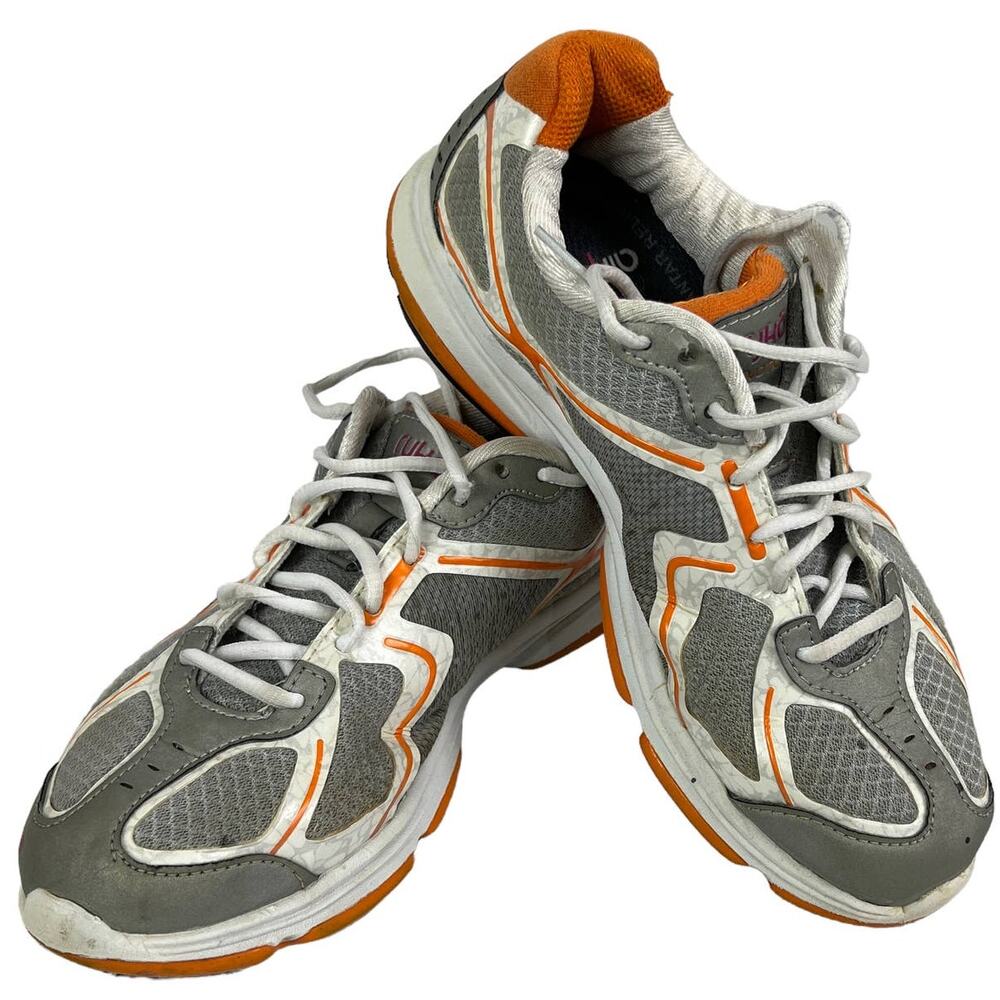 Ryka Devotion Orange Gray White Walking Exercise Sneakers Shoes Women Size 7